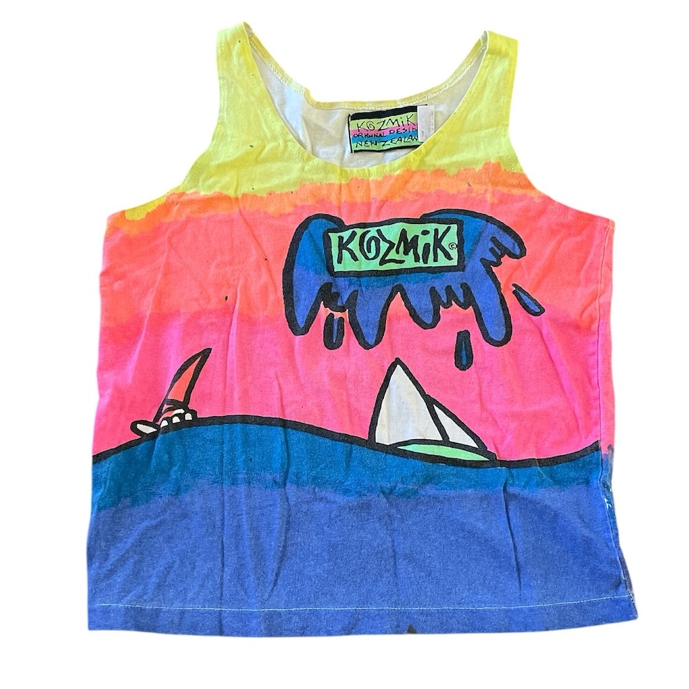 Kozmik Clothing rare original design vintage sailboat tank top